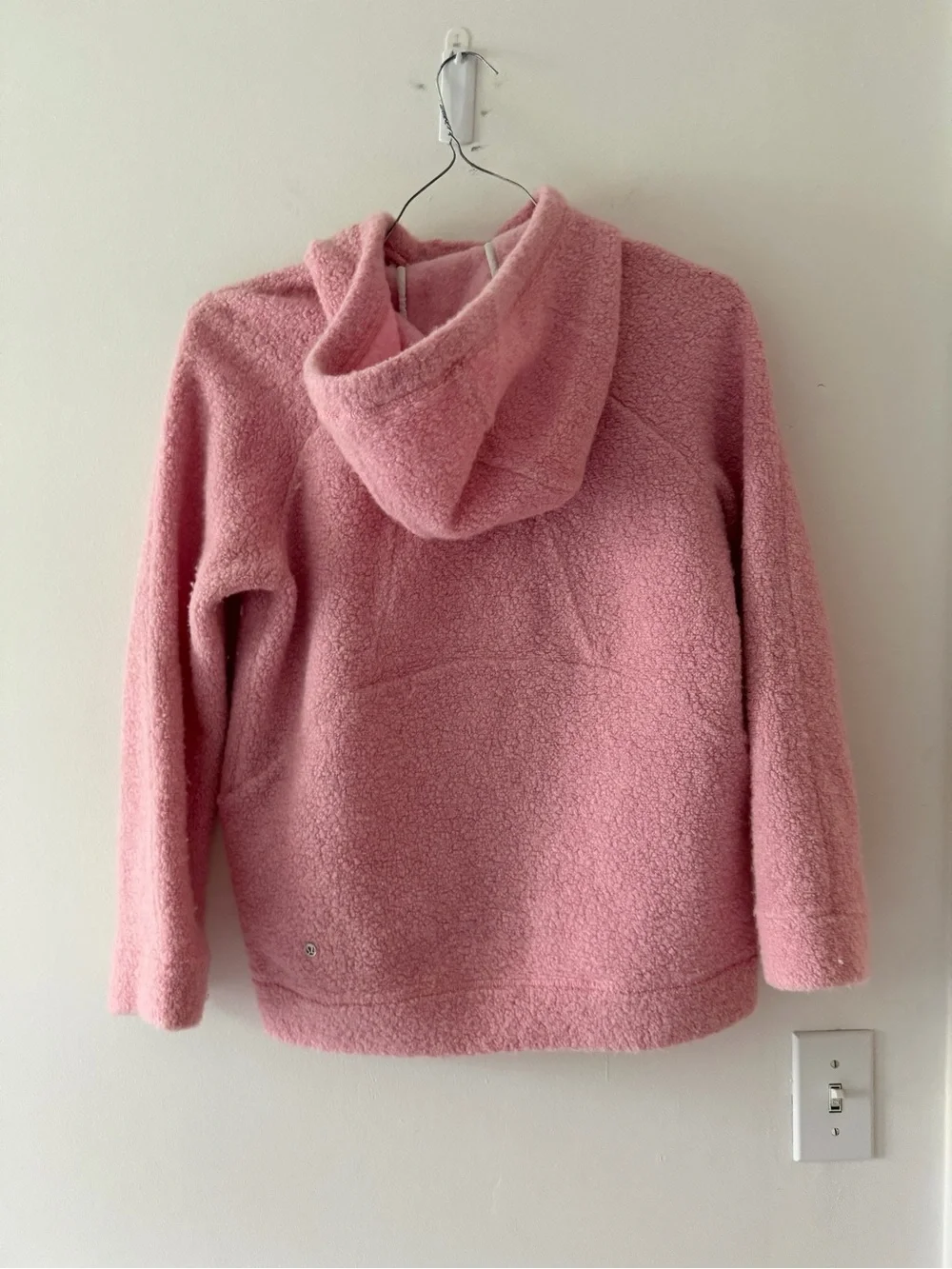 Lululemon So Sherpa Hooded Jacket in Heathered Pink Haze Size 2 Full Zip